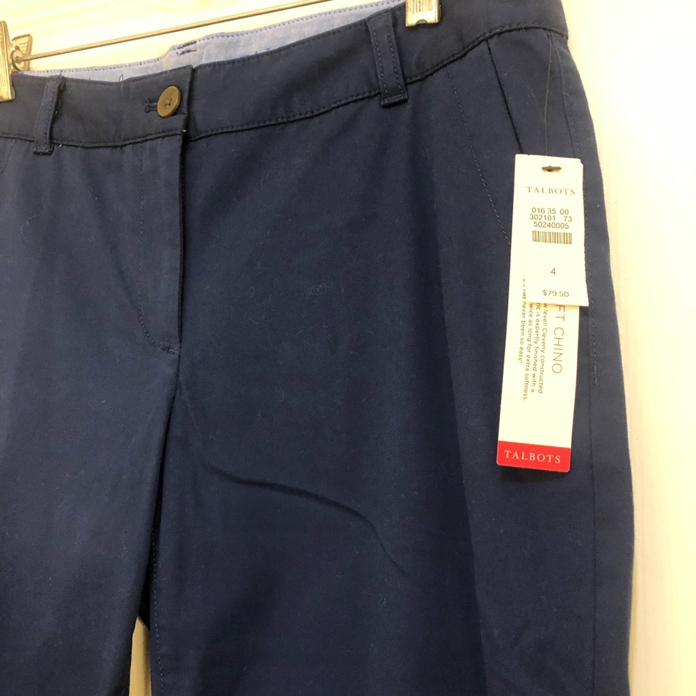 Talbots soft chino pants in navy